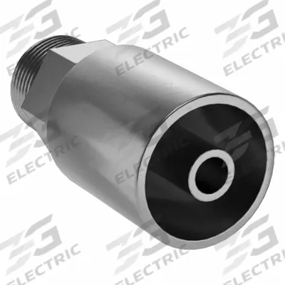 KURT Hydraulic Crimp Fitting: Carbon Steel, Straight, -8 For Hose Dash Size - Kurt Crimp Hydraulic Hose Fittings with NPT Connection