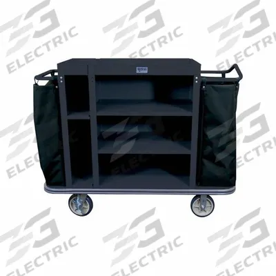 ROYAL BASKET TRUCKS Housekeeping Cart: Black, 47 in Overall Ht, 22 in Overall Wd - Manual Housekeeping Carts