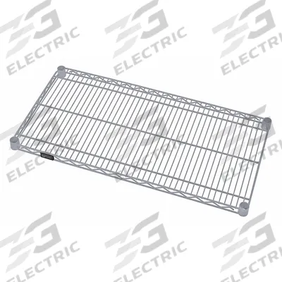 QUANTUM Wire Shelf: 36 in x 30 in, 1 Shelves, 800 lb Load Capacity, Dry/Wet, Gray - Antimicrobial Wire Shelves for Wet & Dry Use