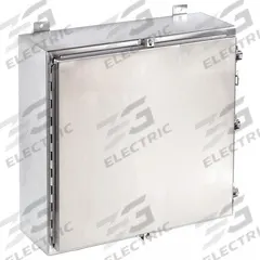 HOFFMAN Enclosure: 316L Stainless Steel, 24 in x 24 in x 8 in, NEMA 12/13/3/3R/3RX/4/4X, Solid Cover (MPN A24H2408SS6LP). Key specifications — Brand: HOFFMAN; Closure Method: Clamps; Enclosure Material: 316L Stainless Steel; Knockouts: Not Included.
