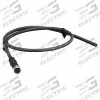 Cordset: M8 Female Straight X Bare Wire, 4 Pins, Black, PUR, 0.5 m Cable Lg, 0.25 sq mm Wire Size (MPN 21348100489005). Key specifications — Cable Jacket Color: Black; End 1 Mounting Orientation: Straight; End 1 Gender: Female; End 1 Connection Type: M8; Cable Jacket Material: PUR; Brand: HARTING; IP Rating: IP67; End 2 Connection Type: Bare Wire.