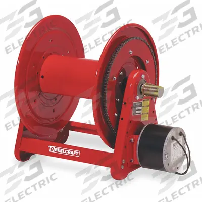 REELCRAFT Electric Motor Driven Hose Reel: 200 ft (1/2 in I.D.), 3,000 psi Max Op Pressure - Electric Motorized Hose Reels with Gooseneck