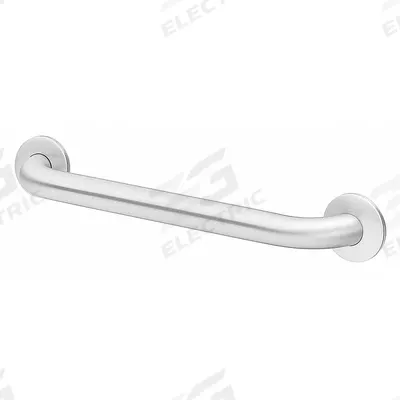 BRADLEY Wall Grab Bar: Straight, 42 in Lg, 1 1/2 in Dia, Stainless Steel, Satin - Standard Grab Bars