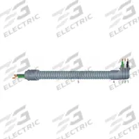 SOUTHWIRE Nonmetallic Clad Whip: 10 AWG, 3 Conductors, 6 ft, 600 V Volt, 12 in Wire Leads, Straight (MPN 55189407). Key specifications — Conductor Material: Copper; Includes: 12 in Wire Leads; Grounding Conductor Size: 10 AWG; Grounding Conductor Material: Copper; Grounding Conductor Insulation Material: PVC; Grounding Conductor Insulation Color: Green; Series: Ultra-Whip®; Shielding: Unshielded.