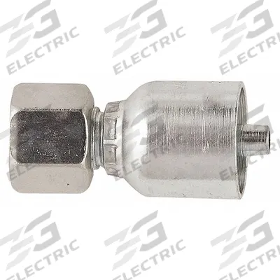 PARKER Hydraulic Crimp Fitting: Steel x Steel, Straight, -4 For Hose Dash Size - Parker Crimp Hydraulic Hose Fittings with Metric Connection
