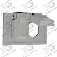 LEVITON Wall Plate: Duplex Outlet, 2 Gang, Gray (MPN 4976-GY). Key specifications — Brand: LEVITON; Material: Nylon.