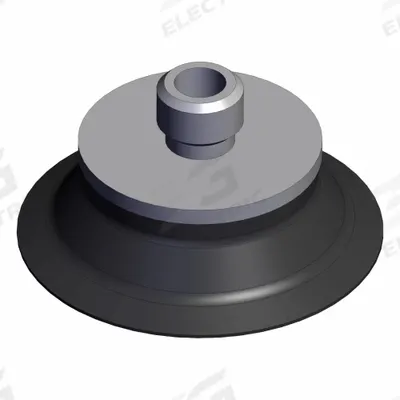 SMC Flat Cup: Flat, M5 x 0.8, 20 mm Pad Dia, NBR, Black, 50, 10.5 mm Pad Ht - Flat Type Automotive Industry Vacuum Pad Assemblies