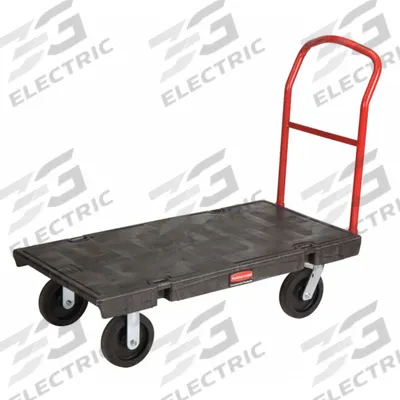 RUBBERMAID COMMERCIAL PRODUCTS Platform Truck: 2,500 lb, Black, Plastic - General Purpose Plastic-Deck Platform Trucks