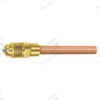 JB INDUSTRIES Tube Extension: 1/4 in SAE, 1/8 in Extension OD, 7 in Overall Ht, Cap/Valve Core, 5 PK (MPN A31002). Key specifications — Brand: JB INDUSTRIES; Body Material: Copper; Includes: Valve Core; Product Type: Tube Extension.