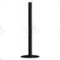 TENSABARRIER Dual Belt Receiver Post: Round Flat, 38 in Post Ht, Black, Stainless Steel, Flat (MPN 889T2B-33-33-RCV). Key specifications — Brand: TENSABARRIER; Post Color: Black; Post Material: Stainless Steel; Base Material: Cast Iron; Base Shape: Flat.