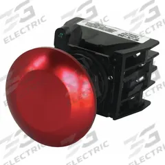 EATON Hazardous Location Push Button: 30 mm, Metallic, Mushroom Head Profile, 2NO/2NC (MPN E34EX713R). Key specifications — Manufacturer Part Number: E34EX713R; Product Type: Push Button Operators; Series: E34; Brand: EATON; AC Contact Rating: 10 A @ 600 V; Action: Momentary; DC Contact Rating: 5 A @ 250 V; Operator Illumination: Non-Illuminated.
