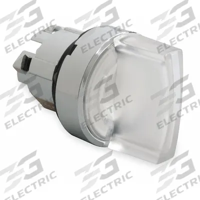 SCHNEIDER Short-Handled Selector Switch: 22 mm Panel Mount Size, 2 Positions - Illuminated Selector-Switch Operators