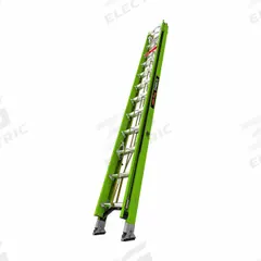LITTLE GIANT Extension Ladder: 24 ft Ladder Size, Fiberglass, 375 lb Load Capacity, 61 lb Wt (MPN 17524-279). Key specifications — Color: Green; Brand: LITTLE GIANT; Included Features: V-Rung; Removable Fly: Fixed.