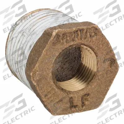 APPROVED VENDOR Metal Pipe Straight: Straight, 3/8 in x 1/8 in, Class 125, None Brass, PTFE - Threaded Low-Pressure Pipe Fittings for Potable Water with Thread Sealant