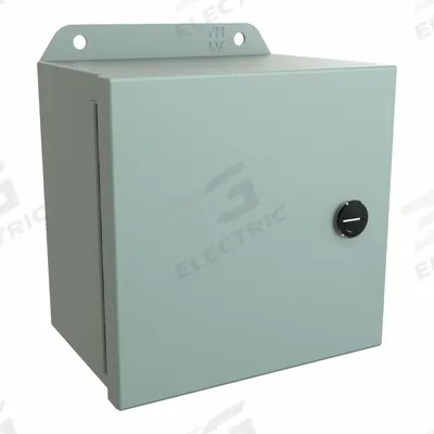 HAMMOND Electrical Enclosure: Steel, 6 in x 6 in x 4 in, NEMA 12/13/3R/4, w/Panel - Steel Washdown Enclosures