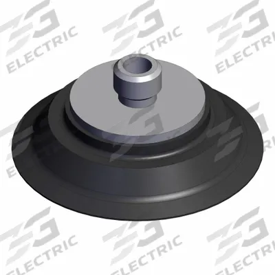 SMC Flat Cup: Flat, M5 x 0.8, 25 mm Pad Dia, NBR, Black, 50, 10.5 mm Pad Ht - Flat Type Automotive Industry Vacuum Pad Assemblies