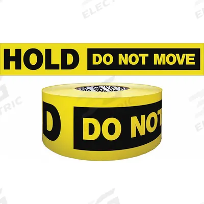 APPROVED VENDOR Barricade Tape: 1,000 ft Lg, 3 in Wd, Hold Do Not Move Legend - Quality Inspection Messaging Barrier Tape