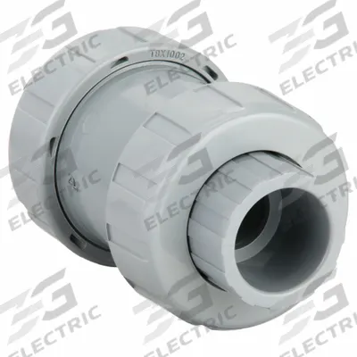 HAYWARD Check Valve: Ball, Inline Valve Body, CPVC, 1 in Pipe Size, True Union Socket/NPT - CPVC Ball Check Valves
