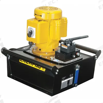 ENERPAC Hydraulic Pump: 10,000 psi Max. Op Pressure, 40 cu in/min Max. Flow Rate - Corded High-Power Stationary Electric Hydraulic Pump Units