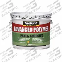 TITEBOND Construction Adhesive: Advanced Polymer Panel, 3.5 gal, Pail, White, 50 g/L VOC Content Wt (MPN 4319B). Key specifications — Adhesive Color: White.