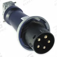 HUBBELL Pin and Sleeve Plug: Black, 347/600V AC, Three Phase, 60 A, 4 Pole, 5 Wire, IEC Grounding (MPN HBL560P5W). Key specifications — Brand: HUBBELL.