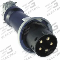 HUBBELL Pin and Sleeve Plug: Black, 347/600V AC, Three Phase, 60 A, 4 Pole, 5 Wire, IEC Grounding (MPN HBL560P5W). Key specifications — Brand: HUBBELL.