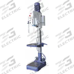 DAYTON Floor Drill Press: Geared Head Drive, Fixed Speed, 90 RPM – 2,400 RPM, 230V AC /Three-Phase (MPN 53UH04). Key specifications — attr22849: 90 to 2,400 RPM; attr22858: 240V AC; attr73523: Tapping; attr22856: Geared Head; attr73570: Three-Phase; attr22850: 11 in; attr22846: 3 hp; attr22840: 10 A.