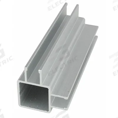 80/20 Double-Flanged Square Tube Profile: 1 in x 1 in, 12 ft Lg, 2 Open Slots - Double-Flanged Square Profile