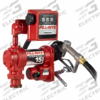 FILL-RITE Electric Drum Pump: 12 V DC, 1/4 hp HP, 15 gpm Max. Flow Rate, Cast Iron, Bung, Manual (MPN FR1211HL). Key specifications — Brand: FILL-RITE; Meter: Mechanical (L).