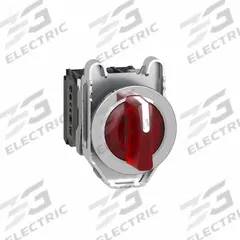 SCHNEIDER Selector Switch: 30 mm Panel Mounting Size, 3 Positions, Short Lever, 1NO/1NC, Metallic (MPN XB4FK134M5). Key specifications — AC Contact Rating: 1.2 A @ 600 V; Action: Maintained/Maintained/Maintained; Cam: No Cam Included; DC Contact Rating: 0.55 A @ 125 V; Hazardous Location Specification: Not Rated; Operator Head Material: Plastic; Operator Head Type: Short-Handled Knob; Operator Illumination: Illuminated.