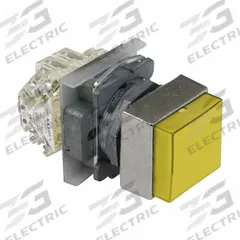 SCHNEIDER Illuminated Push Button: Illuminated, Extended Profile, Metallic, 30 mm, 2NO/2NC (MPN 9001KXRB31LH2). Key specifications — Brand: SCHNEIDER; Action: Momentary; Series: 9001K; Push Button Material Type: Metallic.