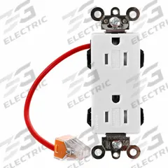 LEVITON Plugs and Receptacles: Duplex, 5-15, White, 125V AC, 15 A, 2 Pole / 3 Wire (MPN MT162-SCW)