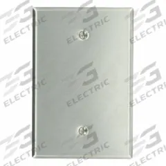 LEVITON Wall Plate: Blank, 1 Gang, Jumbo Size (MPN 84114). Key specifications — Brand: LEVITON; Material: Stainless Steel.