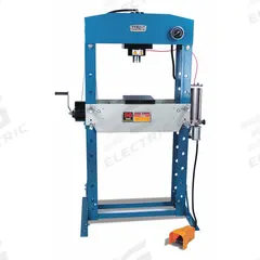 BAILEIGH Hydraulic Press: Air, H-Frame, 50 ton (MPN HSP-50A). Key specifications — attr1088151: BAILEIGH INDUSTRIAL.