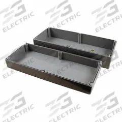 HAMMOND Enclosure: Polyester, 23 in x 9 in x 6 in, NEMA 4/4X, Solid Cover, Screw On (MPN 1590ZGRP264). Key specifications — Brand: HAMMOND; Closure Method: Screws; Enclosure Material: Polyester; Knockouts: Not Included.