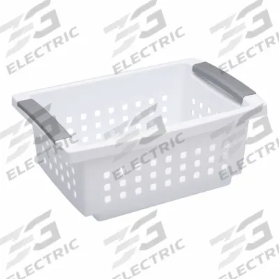 STERILITE Storage Tote: 12 1/2 in x 8 5/8 in x 5 3/8 in, White - Vented Stacking & Nesting Totes