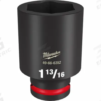MILWAUKEE Deep Impact Socket: 3/4 in Drive Size, SAE, 1 13/16 in Socket Size, 6-Point - 3/4" Drive Impact Sockets
