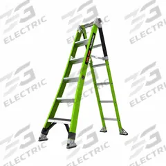 LITTLE GIANT Combination Ladder: 3 Configurations, Fiberglass, 375 lb Load Capacity, 35 lb Wt (MPN 13946-001). Key specifications — Brand: LITTLE GIANT; Included Features: V-Rung.
