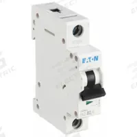 EATON IEC Supplementary Protector: 2 A Amps, 48V DC, 15kA at 240/415V AC, Lug, FAZ, 277/480V AC, B (MPN FAZ-B2/1-SP). Key specifications — Brand: EATON; Terminal Connection: Lug; DC Voltage Rating: 48V DC; Max. AIR Rating: 15kA at 240/415V AC; Series: FAZ; AC Voltage Rating: 277/480V AC; Curve Type: B.