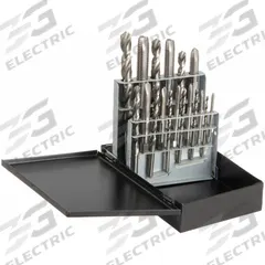APPROVED VENDOR Drill Bit and Tap Set: 18 Pc, 5/16" to 27/64" Drills (MPN 5PXJ1). Key specifications — attr1300596: Spiral Point.