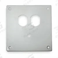 HUBBELL WIRING DEVICE-KELLEMS Duplex Receptacle/Telephone Wall Plate: White, 2 Gang, 1 Port, Steel (MPN SWP812). Key specifications — Brand: HUBBELL WIRING DEVICE-KELLEMS; Material: Steel; Color: White; Compatible Connector Type: F-Type; Outlet Orientation: Vertical; Module Style: Flat.