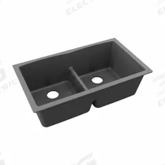 ELKAY Sink: 33 in Overall Lg, 19 in Overall Wd, 10 in Bowl Dp, 15 1/4 in Bowl Lg, 2 Bowls (MPN ELGDULB3322GT0). Key specifications — Brand: ELKAY; Color Family: Silver/Gray.
