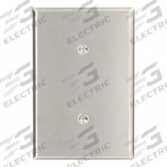 LEVITON Wall Plate: Blank, 1 Gang, Silver, Jumbo Size (MPN 84119-40). Key specifications — Brand: LEVITON; Material: Stainless Steel.