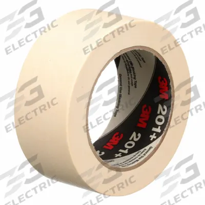 3M Masking Tape: 201+, Tan, 1 7/8 in Roll Wd, 60 yd Overall Roll Lg, Rubber - General Purpose Masking Tape