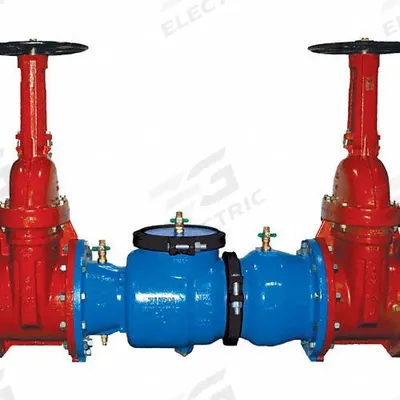 ZURN Double Check Backflow Preventer: 350, 4 in Pipe Size, Flange x Flange, 37.63 in Overall Lg - Zurn Double Check Backflow Preventers