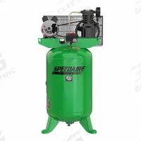 SPEEDAIRE Electric Air Compressor: 2 hp, 1 Stage, Vertical, 30 gal, 4.9 cfm, 135 psi, Base Model (MPN 4B233). Key specifications — attr48430: SPEEDAIRE; attr48445: 60 Hz; attr48448: Pressure Safety Valve; attr48450: 240V AC; attr48474: Single; attr48487: Vertical.