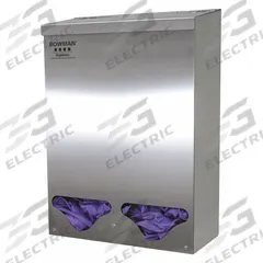 BOWMAN DISPENSERS Bulk Dispenser: 12 3/16 in Overall Wd, 5 3/4 in Overall Dp, 2 Compartments, Silver (MPN BK312-0300). Key specifications — Material: Stainless Steel; Color: Silver; Brand: BOWMAN DISPENSERS; Product Type: Bulk Dispenser; Compatible Dispensing Product: Earplugs.