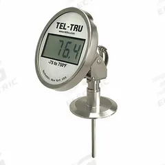 TEL-TRU Digital Thermometer: -60°C to 400°C, +/-2°F (+/-1.1°C) at 0-300°F or -15-150°C (MPN SD5AB58213P22023-20). Key specifications — Accuracy: +/-2°F (+/-1.1°C) at 0-300°F or -15-150°C; Brand: TEL-TRU; Lens Material: Polycarbonate.