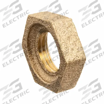 APPROVED VENDOR Locknut: Locknut, 1/4 in, BSPP Threaded, Class 125, C89833 Brass, 200 psi - Low-Pressure Threaded Pipe Fittings