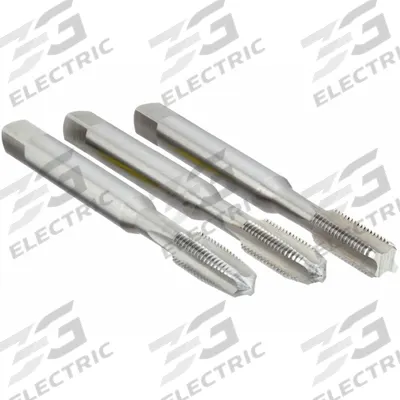 CHICAGO-LATROBE Tap Kit: #8-32 UNC, H3 / 2B, 4 Flute, LH, High Speed Steel (MPN 341912) - Left-Hand Three-Piece Hand Tap Sets